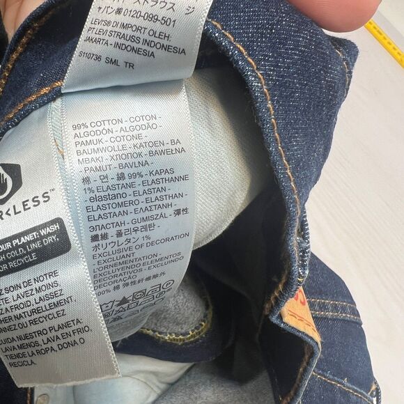 Levi's 505 Jeans Mens Size 38x30 Dark Blue Regular Straight Rigid Denim Pants - Picture 7 of 8